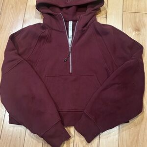 Lululemon Athletica Maroon Half-Zip Sweatshirt